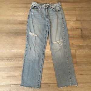 Garage Light Blue Distressed Women Jeans
